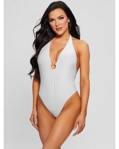 Guess Eco One-piece Swimsuit - White
