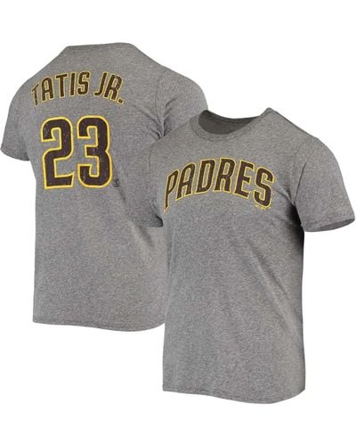 Majestic Fernando Tatis Jr. San Diego Padres Name And Number Tri-blend T-shirt - Gray
