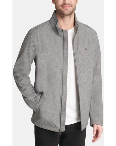 Tommy Hilfiger Soft-shell Classic Zip-front Jacket - Gray