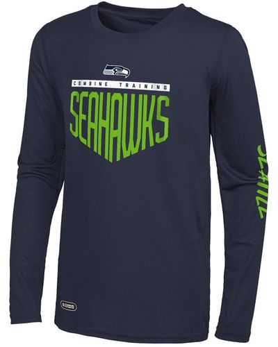 Outerstuff Seattle Seahawks Impact Long Sleeve T-shirt - Blue