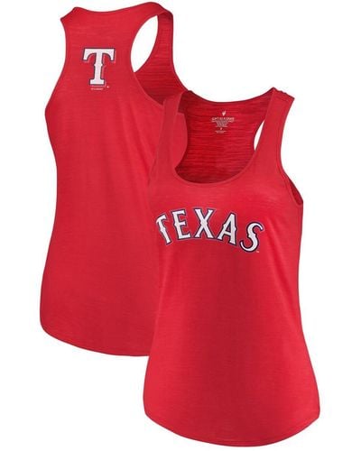 Soft As A Grape Texas Rangers Plus Size Swing For The Fences Racerback Tank Top - Red