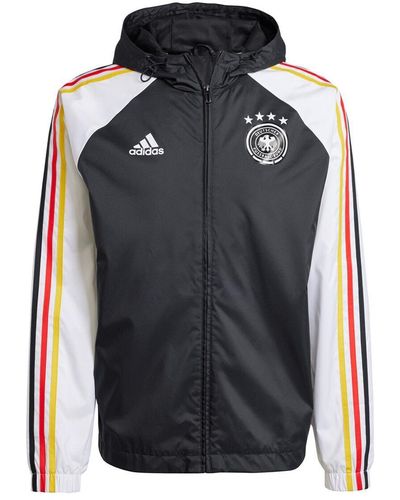 adidas Germany National Team Dna Raglan Full-zip Windbreaker Jacket - Black
