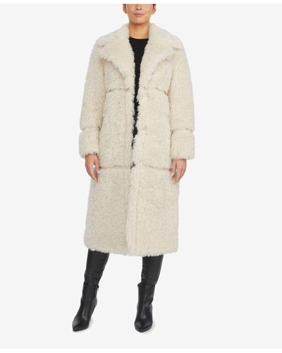 Badgley Mischka Curly Faux Fur With Applicate Polyurethane Tape Coat - Natural