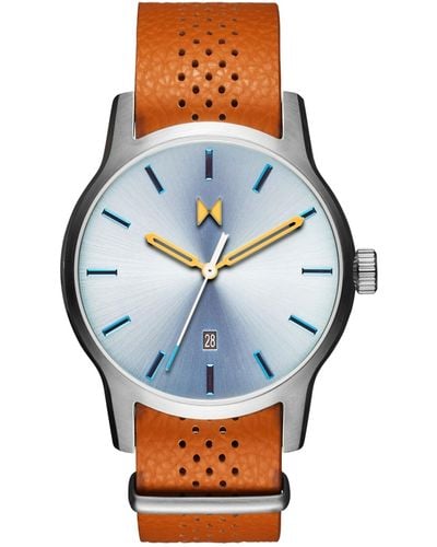 MVMT Classic Ii Quartz Leather Watch 44mm - Blue