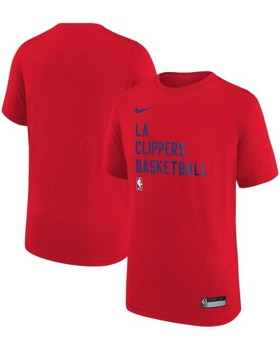 Nike Big Boys And Girls La Clippers Essential Practice T-shirt - Red