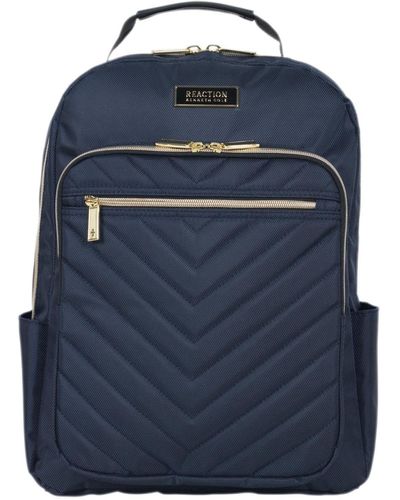 Kenneth Cole Chelsea Chevron Quilted 15-inch Laptop & Tablet Fashion Travel Backpack - Blue