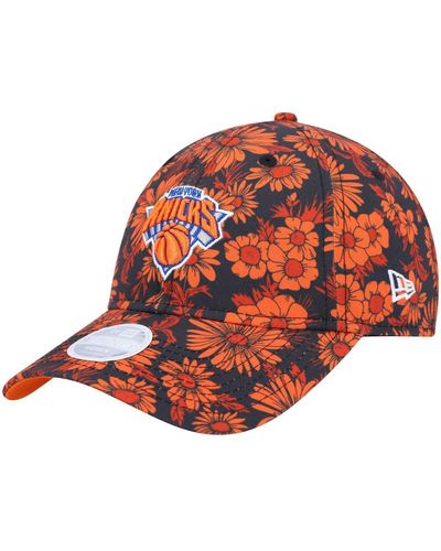 New York Mets New Era Women's Floral 9TWENTY Adjustable Hat - Orange