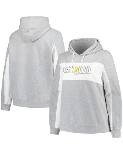 Profile San Diego Padres Plus Size Pullover Hoodie - Gray