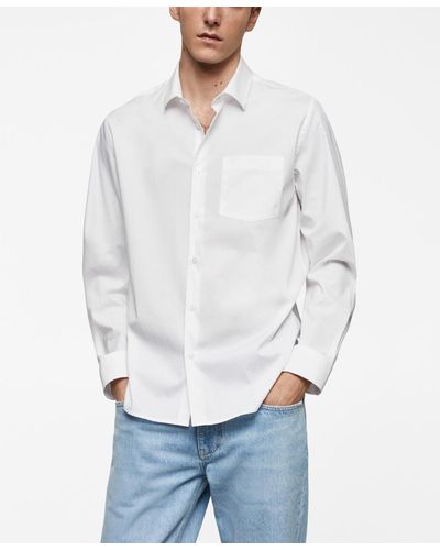Mango Classic-fit Poplin Shirt - White