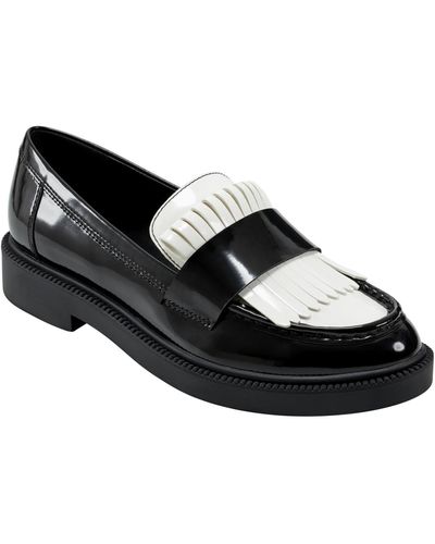 Marc Fisher Calixy Almond Toe Slip-on Casual Loafers - Black