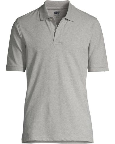 Lands' End Short Sleeve Comfort-first Mesh Polo Shirt - Gray