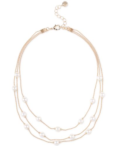 Charter Club Imitation Pearl Layered Necklace - White