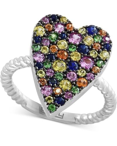 Effy Effy Multi-gemstone Heart Ring (1-3/8 Ct. T.w. - Gray