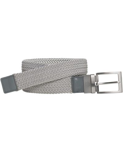 Johnston & Murphy Reversible Woven Stretch Belt - Gray