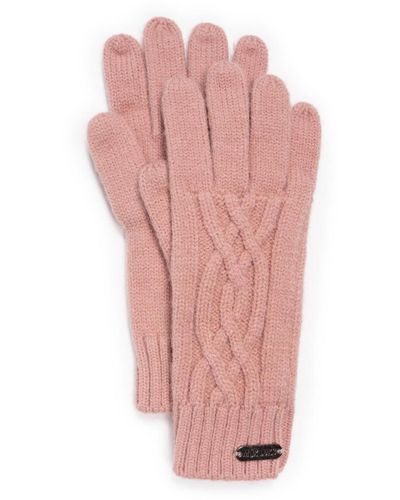 Muk Luks Cozy Knit Gloves - Pink