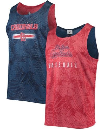 FOCO St. Louis Cardinals Floral Reversible Mesh Tank Top - Red