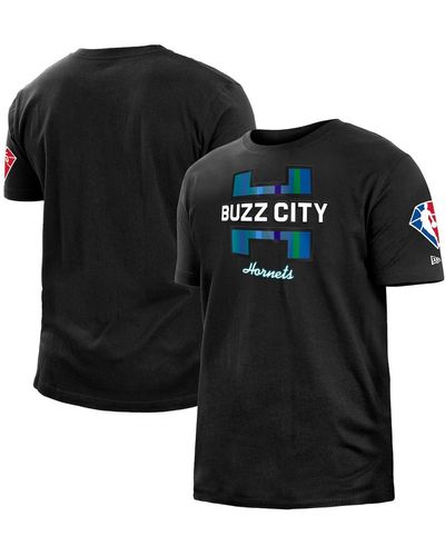 KTZ Charlotte Hornets 2021/22 City Edition Brushed Jersey T-shirt - Black