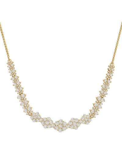 Wrapped in Love Diamond Graduated Cluster Statement Necklace (2 Ct. T.w. - Metallic
