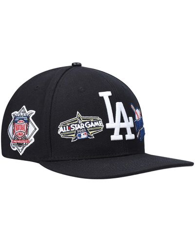 Pro Standard Los Angeles Dodgers All-star Multi Hit Wool Snapback Hat - Black