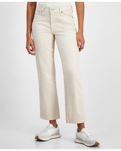 Calvin Klein High-rise Straight-leg Carpenter Jeans - Natural