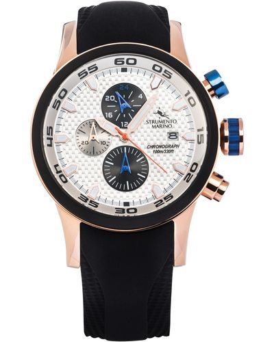 Strumento Marino Speedboat Silicone Performance Timepiece Watch 46mm - Black