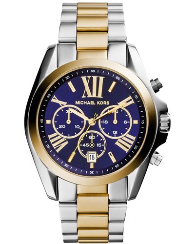 Michael Kors Chronograph Bradshaw Two-tone Stainless Steel Bracelet Watch 43mm Mk5976 - Metallic