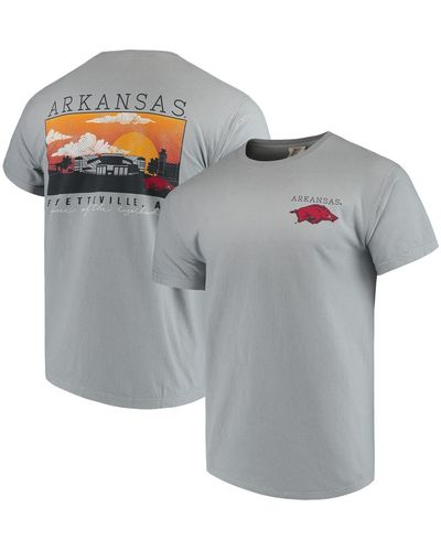 Image One Arkansas Razorbacks Comfort Colors Campus Scenery T-shirt - Gray