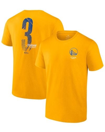 Fanatics Jordan Poole En State Warriors 2022 Nba Finals Champions Name And Number T-shirt - Yellow