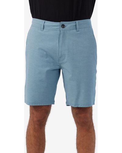 O'neill Sportswear Reserve Light Check Hybrid 19" Outseam Shorts - Blue