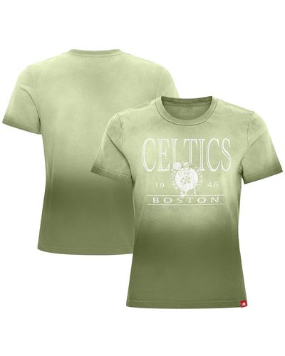 Sportiqe Boston Celtics Arcadia Sun-dipped T-shirt - Green