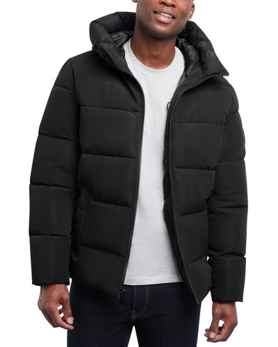 Michael Kors Quilted Hooded Puffer Jacket - Black
