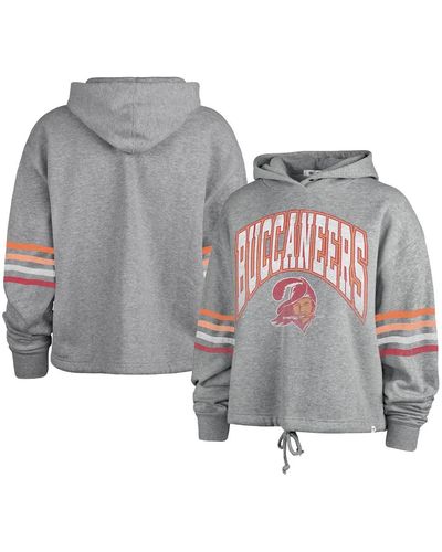 '47 Distressed Tampa Bay Buccaneers Upland Bennett Pullover Hoodie - Gray