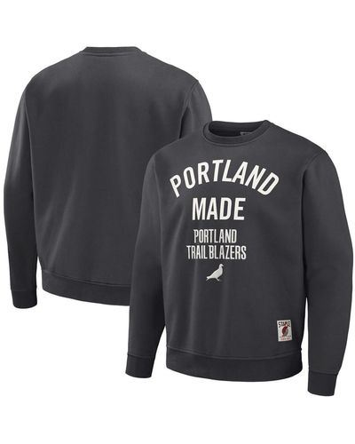 Staple Nba X Portland Trail Blazers Plush Pullover Sweatshirt - Black