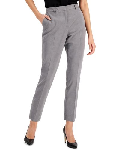 Tahari Shannon Suit Straight-leg Pants - Gray