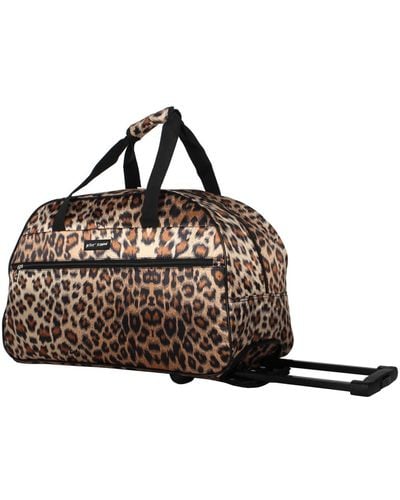 Betsey Johnson Carry-on Softside Rolling Duffel Bag - Brown