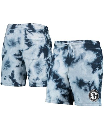 KTZ Brooklyn Nets Fleece Tie-dye Shorts - Blue