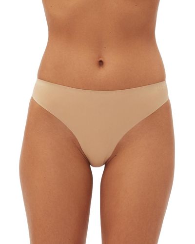 Gap Body Everyday Essentials Laser Bonded Thong Underwear Gpw00383 - Brown