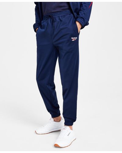 Reebok Regular-fit Identity Vector Drawstring Track Pants - Blue