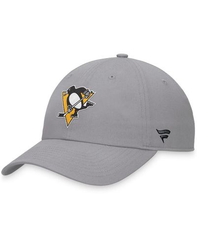 Fanatics Pittsburgh Penguins Extra Time Adjustable Hat - Gray