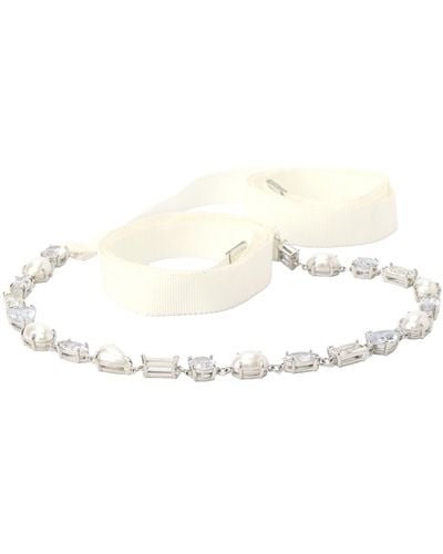 Kate Spade Imitation Pearl Stone Bridal Belt - White
