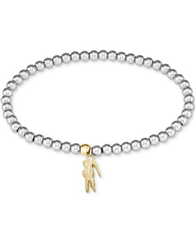 Lacoste Two-tone Obre Beaded Charm Bracelet - Metallic