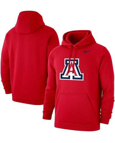 Nike Arizona Wildcats Logo Club Pullover Hoodie - Red