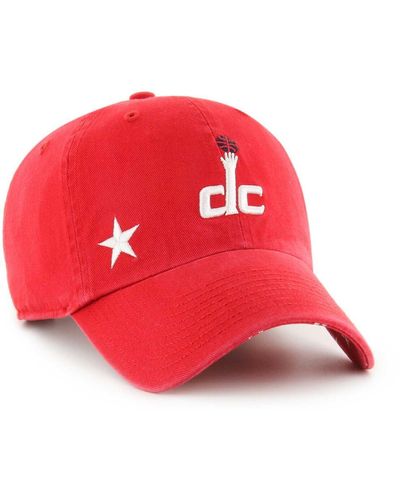 '47 Washington Wizards Confetti Undervisor Clean Up Adjustable Hat - Red