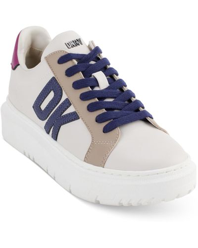 DKNY Marian Lace-up Low-top Sneakers - Blue