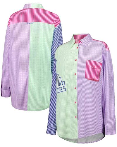 Terez Los Angeles Dodgers Button-up Shirt - Pink