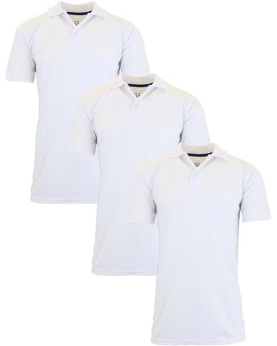 Galaxy By Harvic Dry Fit Moisture-wicking Polo Shirt - White