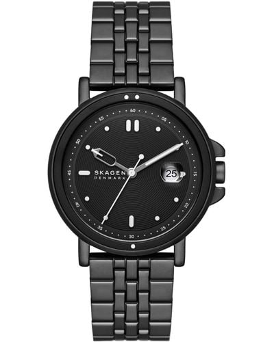 Skagen Signatur Sport Three Hand Date Stainless Steel Watch 40mm - Black