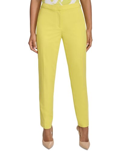 Calvin Klein Waist-tab High-rise Pants - Yellow