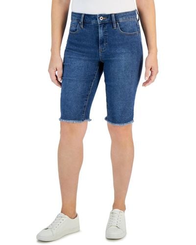 Style & Co. Cutoff Bermuda Shorts - Blue