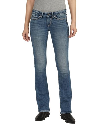 Silver Jeans Co. Tuesday Low Rise Slim Bootcut Jeans - Blue